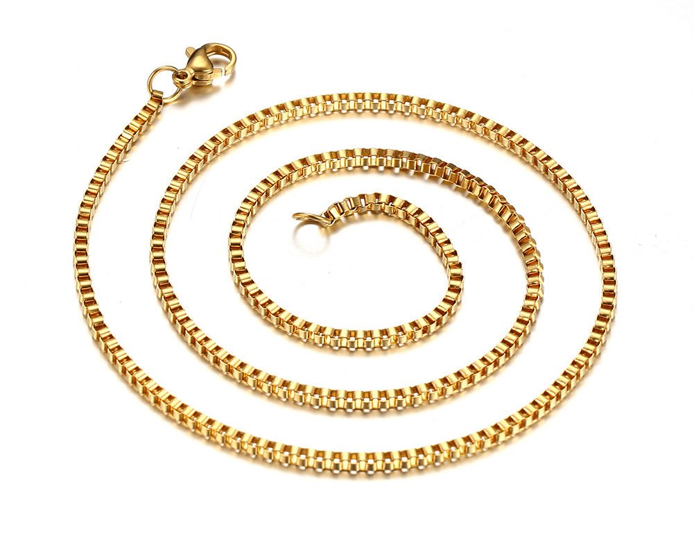 WM-C34- Men-Women Golde Necklace Chain
