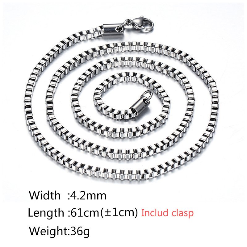WM-C34- Men-Women Silver Necklace Chain — image 7