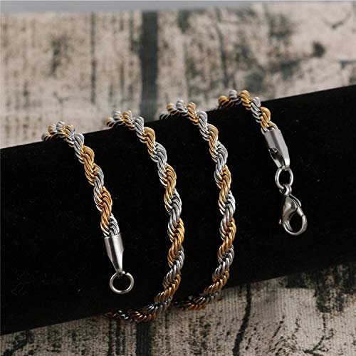 WM-C35 - 2 Tone Men Necklace Chain