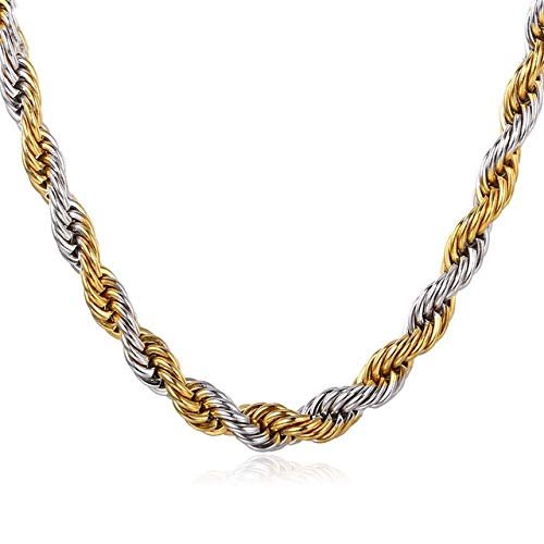 WM-C35 - 2 Tone Men Necklace Chain — image 3