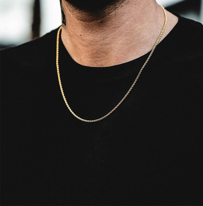 WM-C35- Men Gold Necklace Chain — image 12