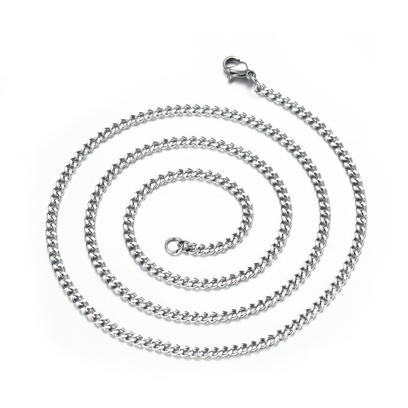 WM-C36- Men Silver Necklace Chain