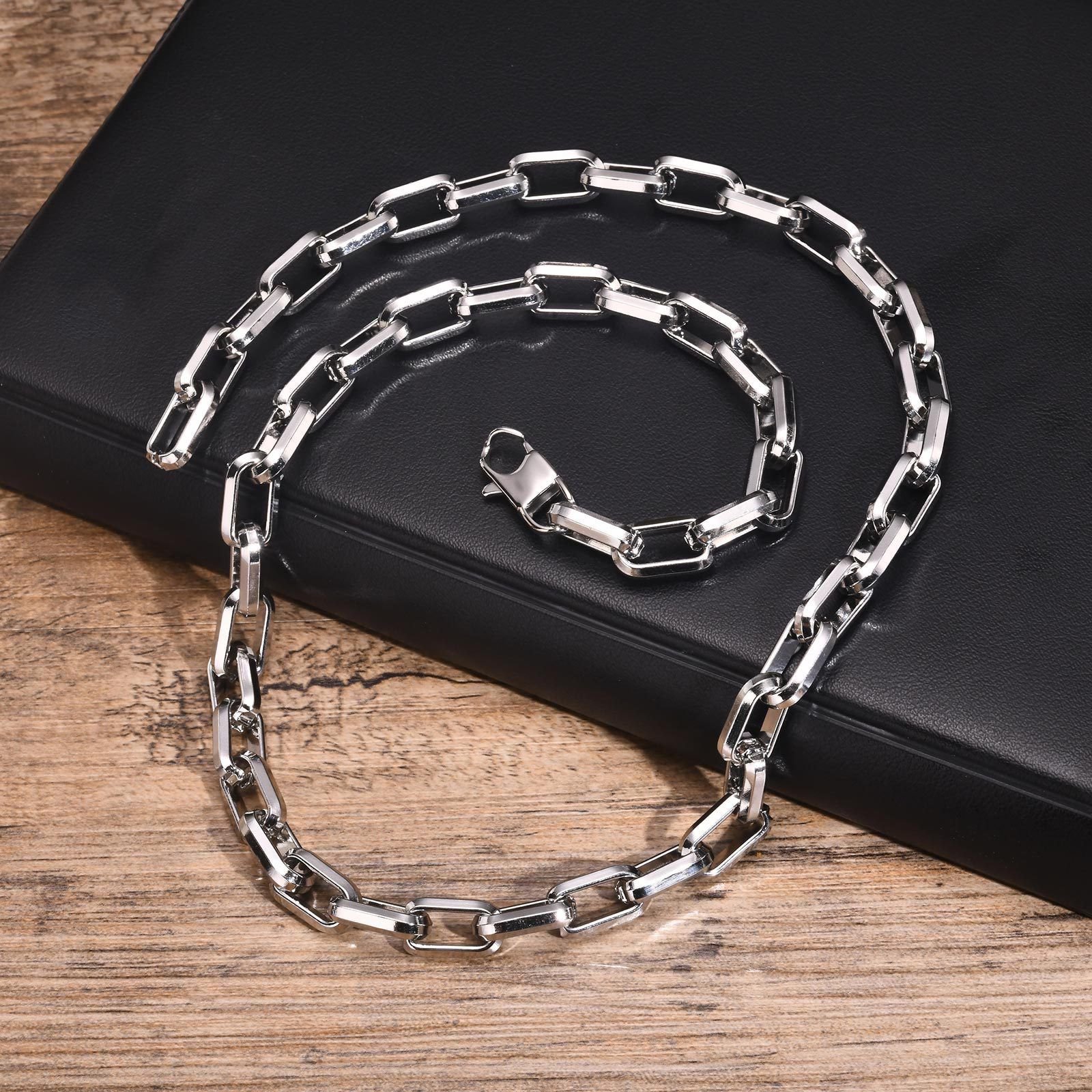WM-C39 - Men-Women Silver Necklace Chain