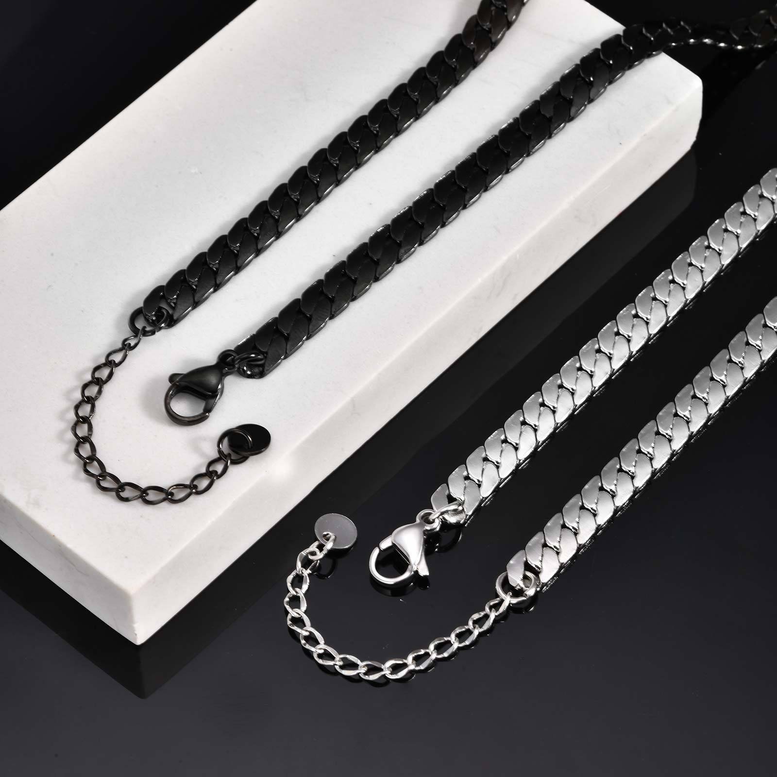 WM-C46 - Men-Women Black Necklace Chain — image 5