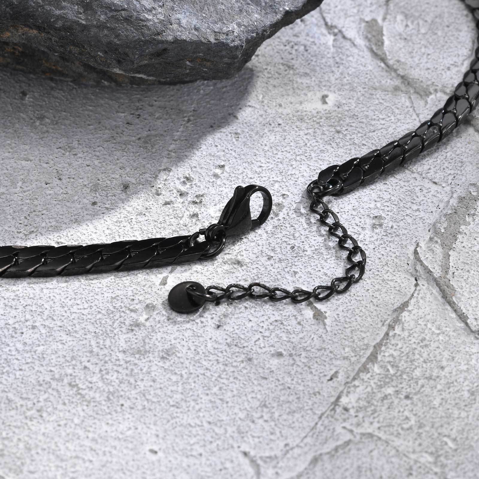 WM-C46 - Men-Women Black Necklace Chain — image 6