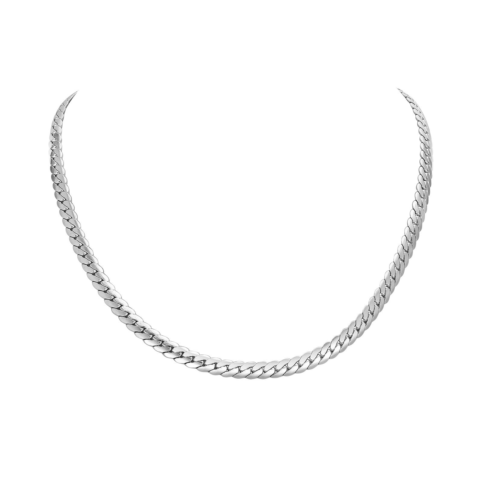 WM-C46 - Men-Women Silver Necklace Chain