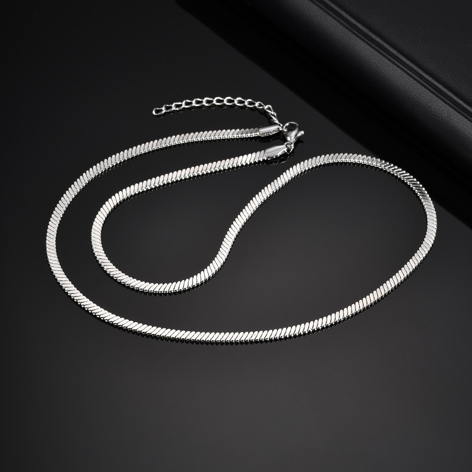 WM-C52 - Men-Women Silver Necklace Chain — image 5