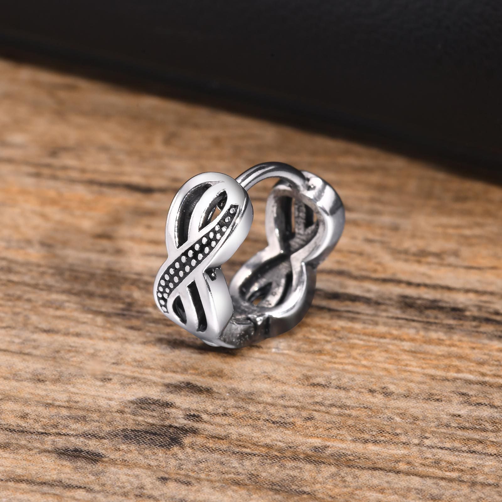 WM-E23 Silver Snake Ear Studs Men Earring