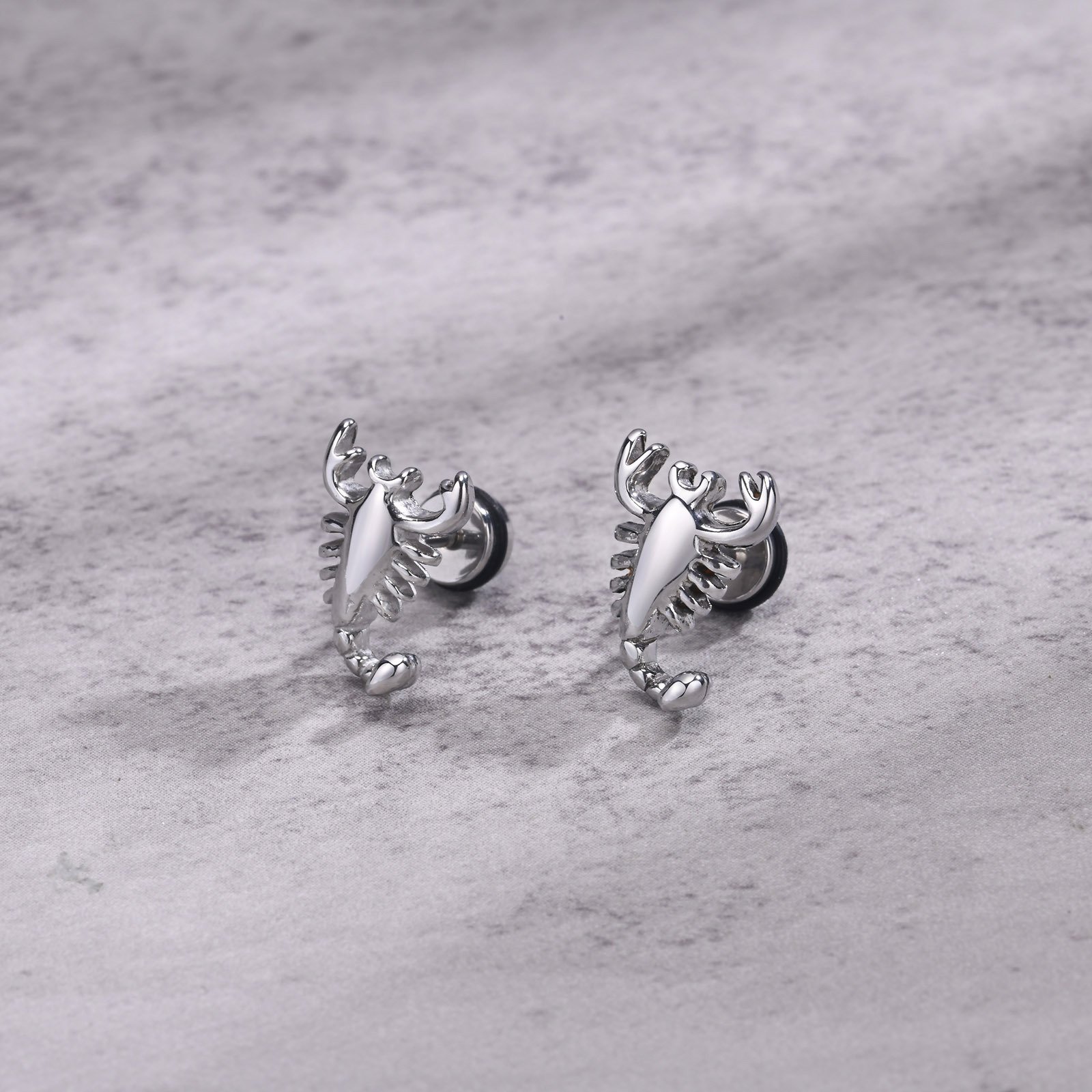 WM-E29 Silver Ear Studs Men Earring