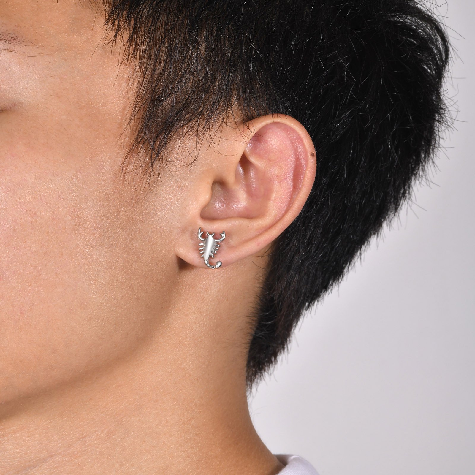 WM-E29 Silver Ear Studs Men Earring