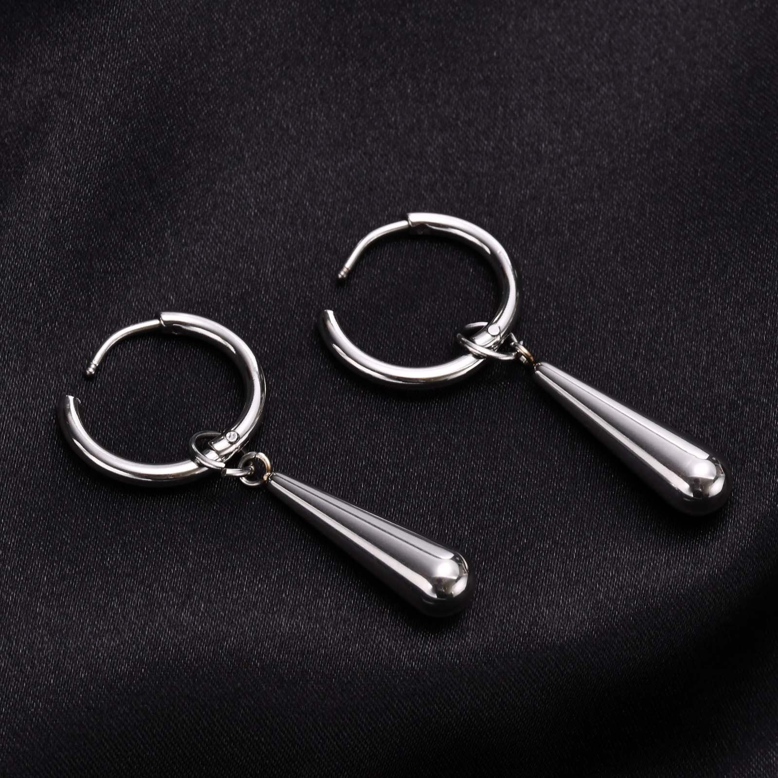 WM-E35 Silver Ear Studs Men Earring