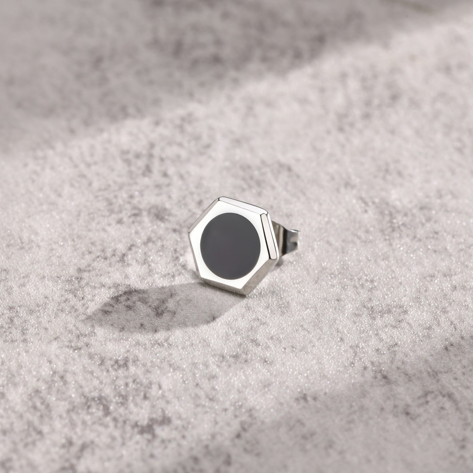 WM-E49 Silver Ear Studs Men Earring