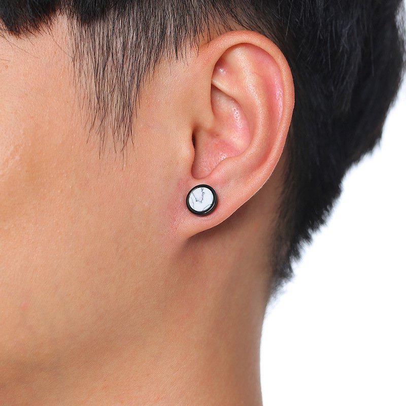 WM-E59 Tourquise Ear Studs Men Earring — image 12