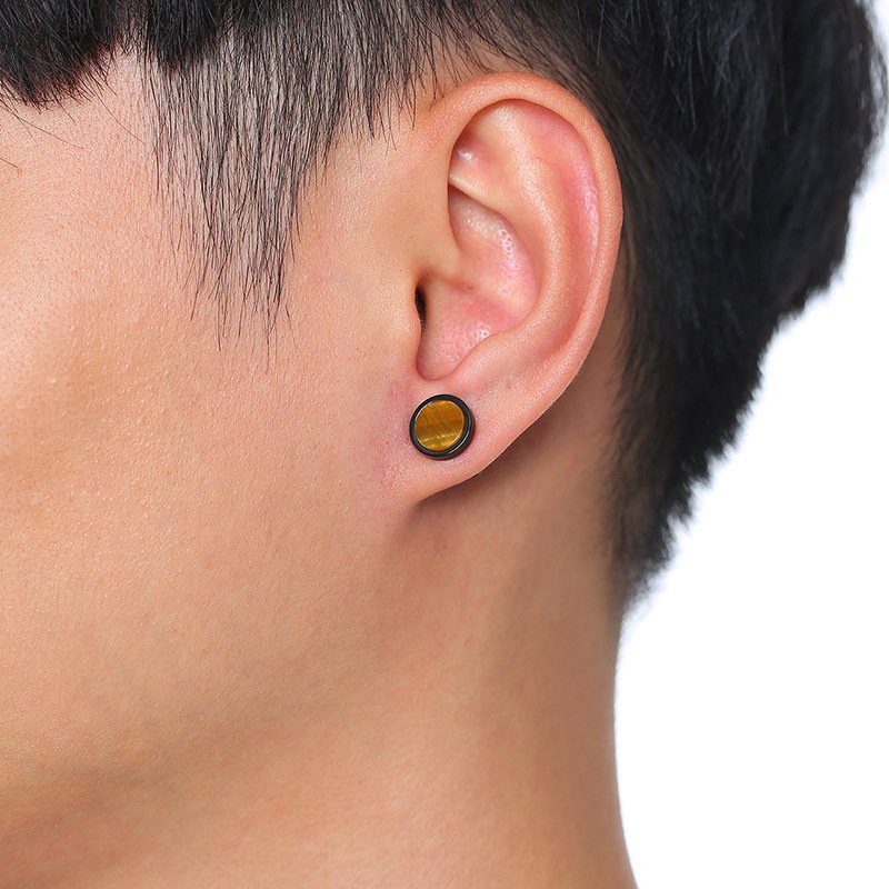 WM-E59 Tourquise Ear Studs Men Earring — image 5