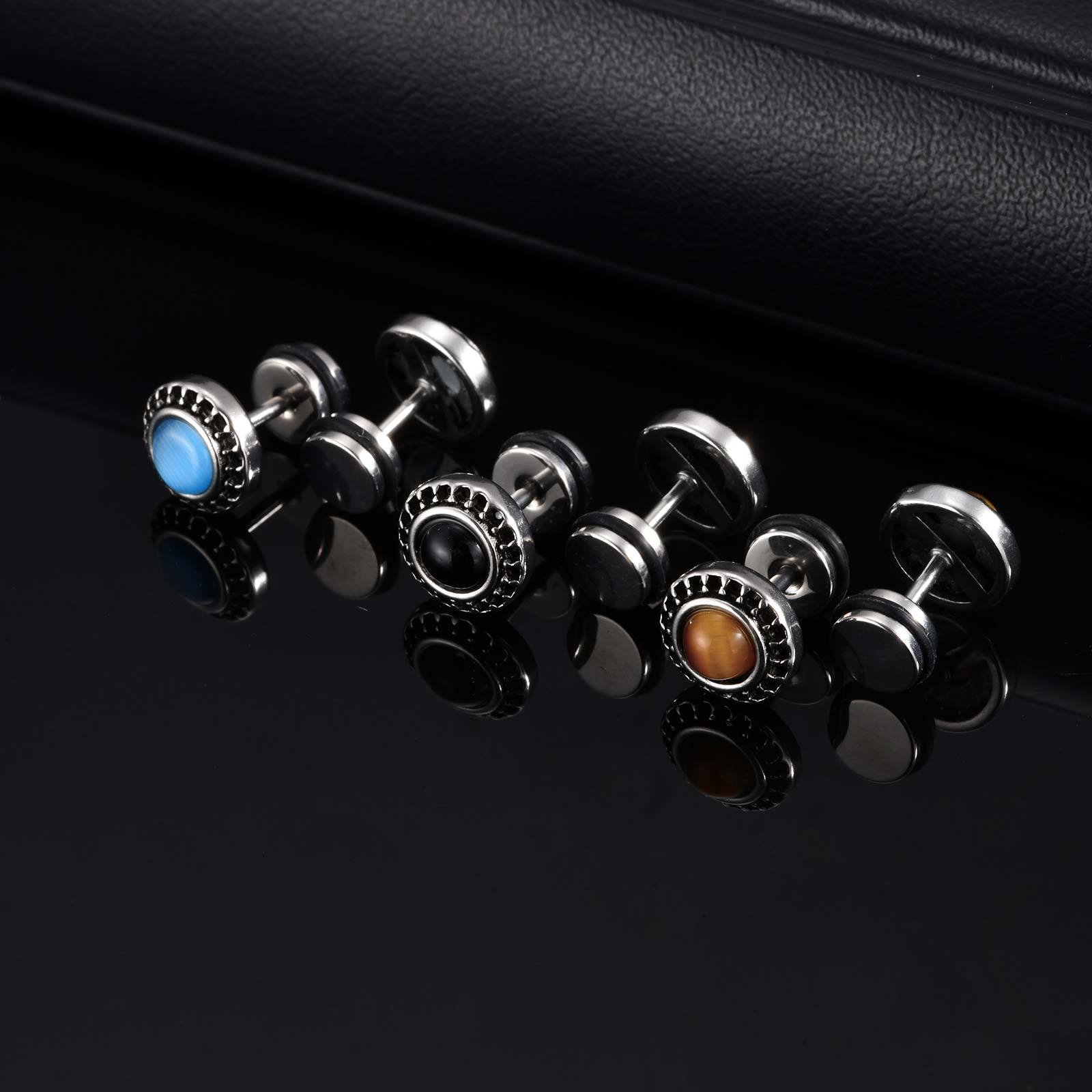 WM-E64 Blue Ear Studs Men Earring