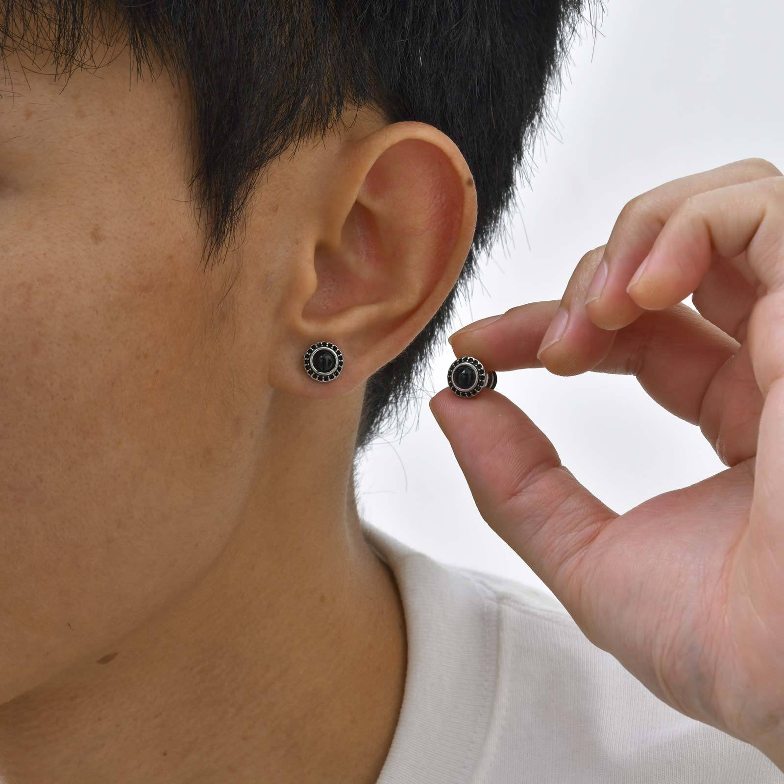 WM-E64 Brown Ear Studs Men Earring — image 6