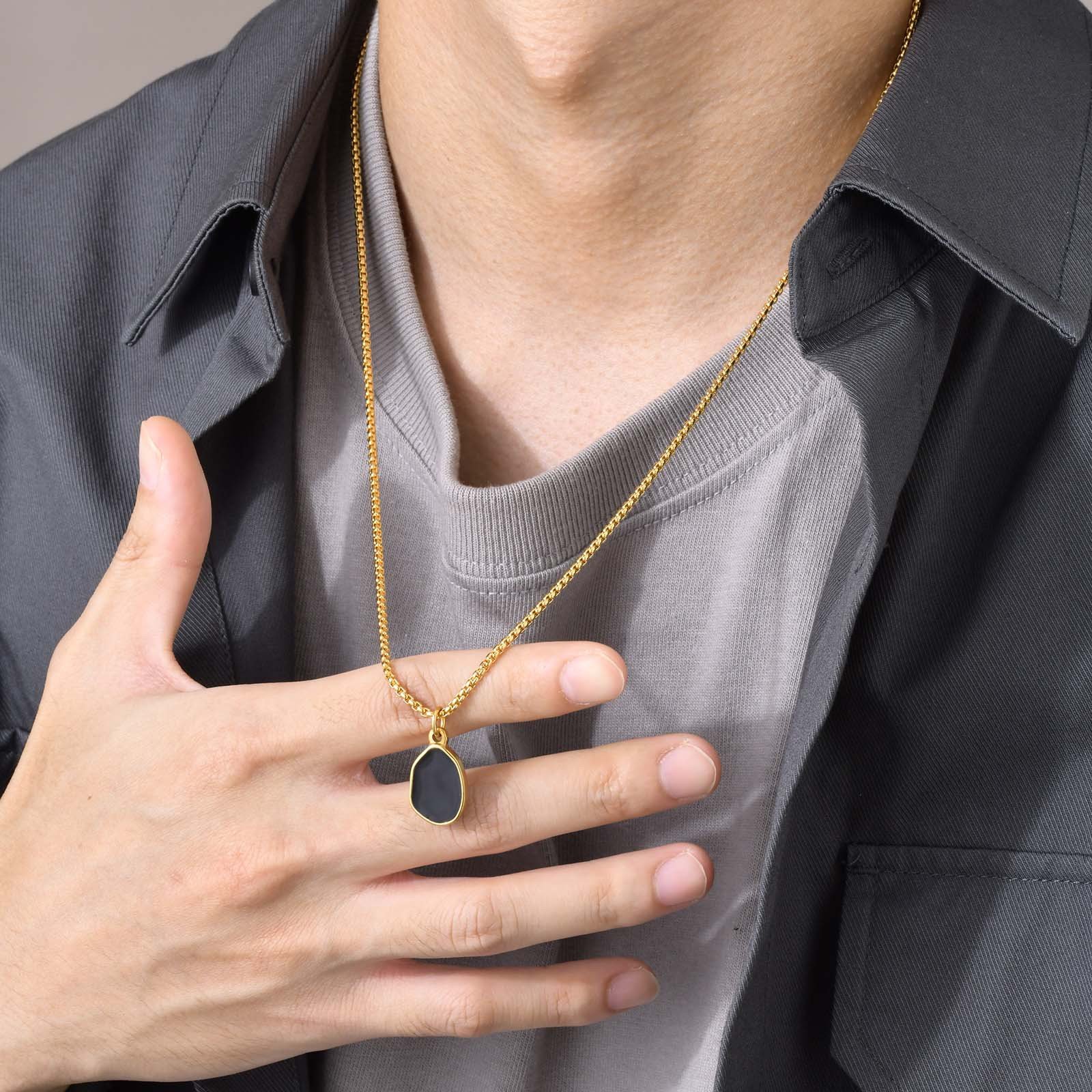 WM-P100 -Men, Women Necklace Pendant with Chain — image 4