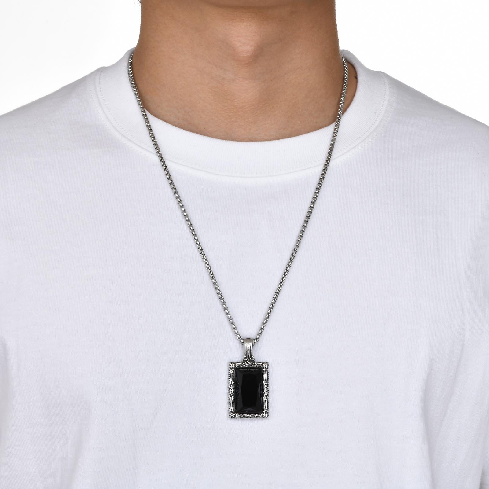 WM-P102 Men, Women Necklace Pendant with Chain — image 6