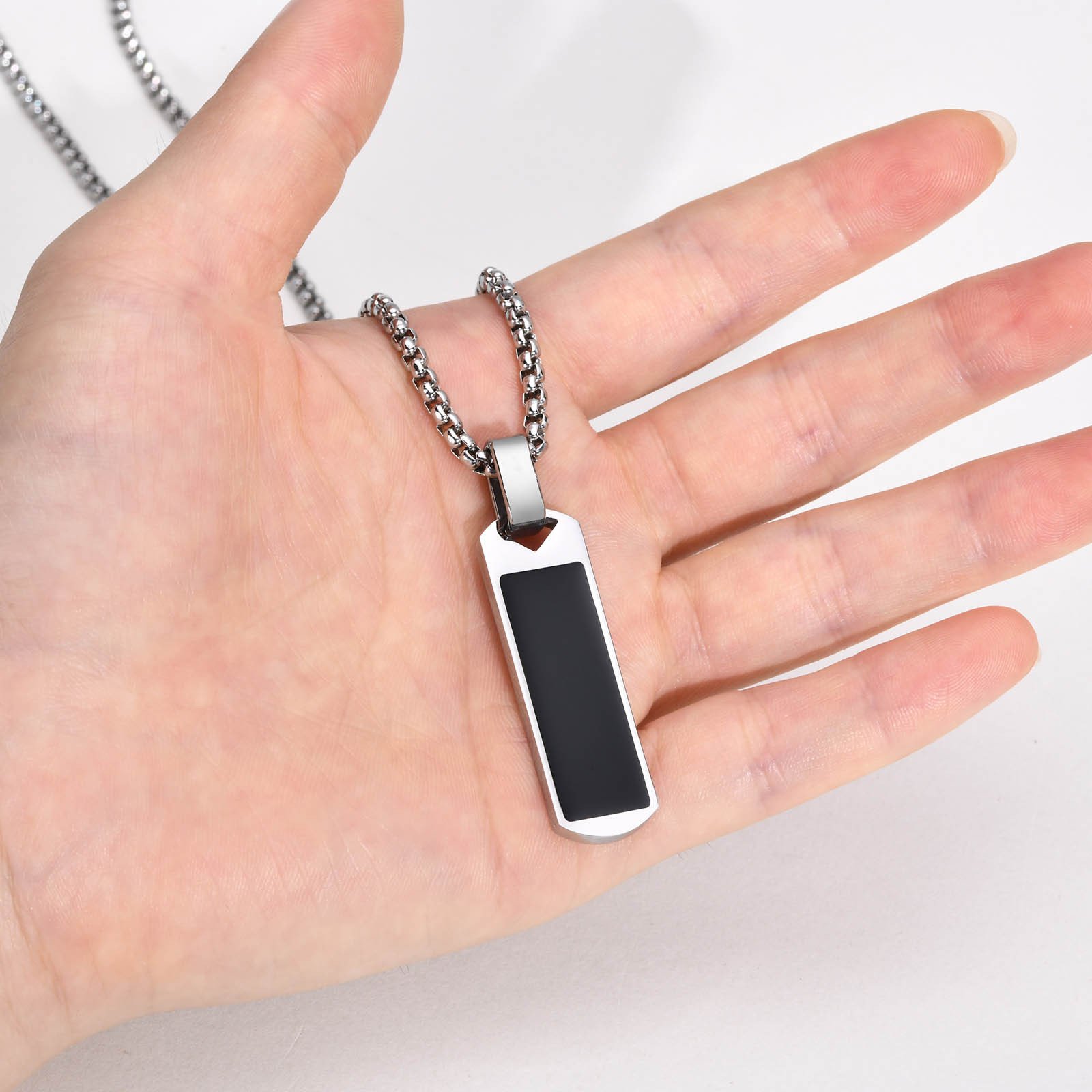 WM-P105 Blue Men, Women Necklace Pendant with Chain — image 6