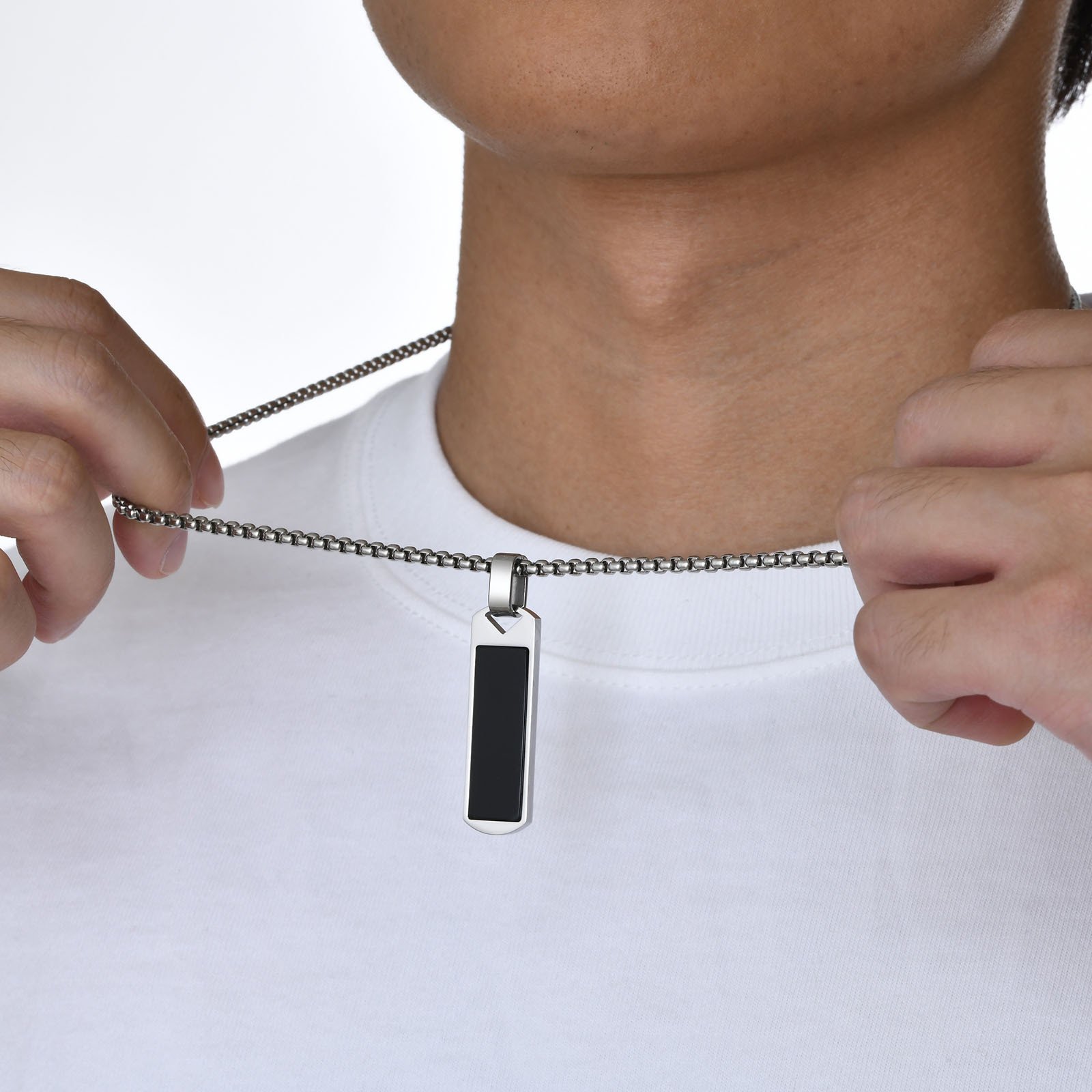 WM-P105 Blue Men, Women Necklace Pendant with Chain — image 7