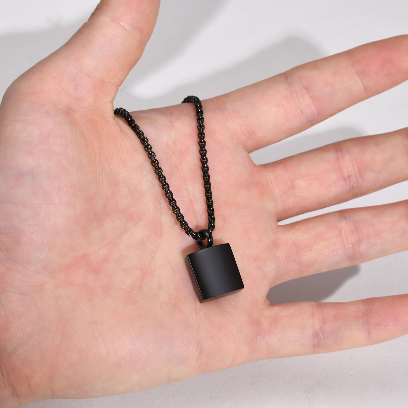 WM-P106 Black Men, Women Necklace Pendant with Chain — image 5