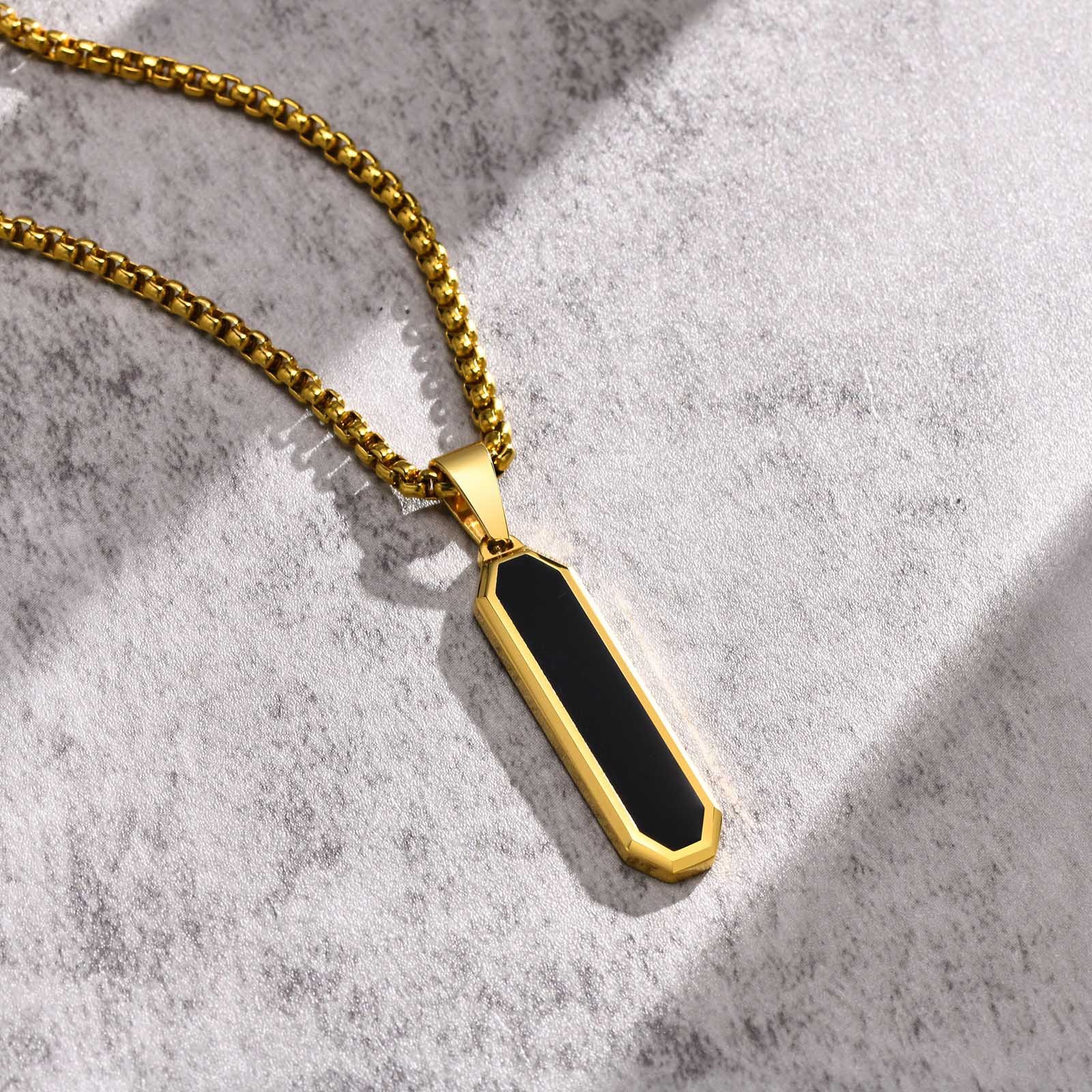 WM-P109 Golden Men, Women Necklace Pendant with Chain