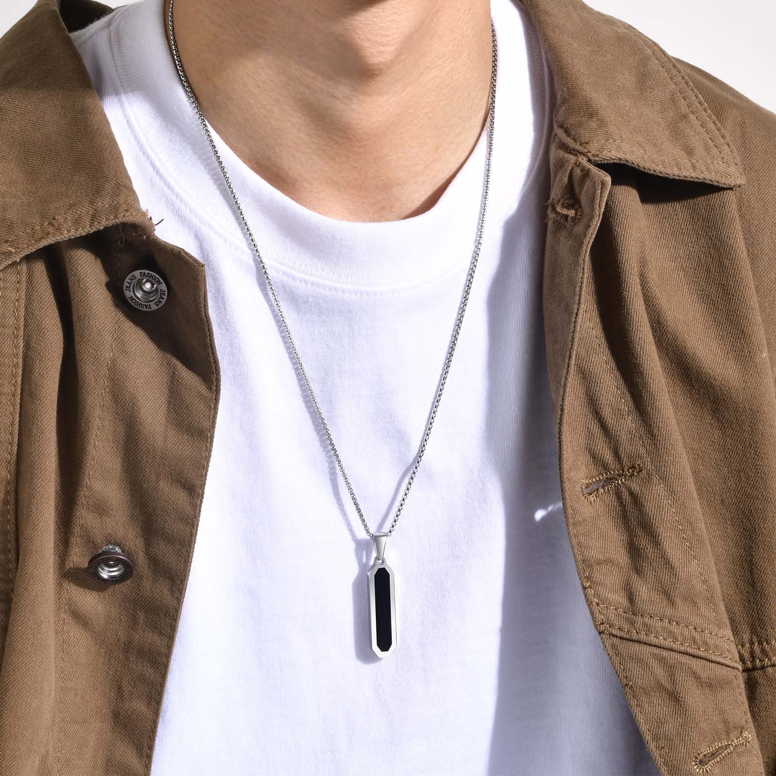 WM-P109 Golden Men, Women Necklace Pendant with Chain