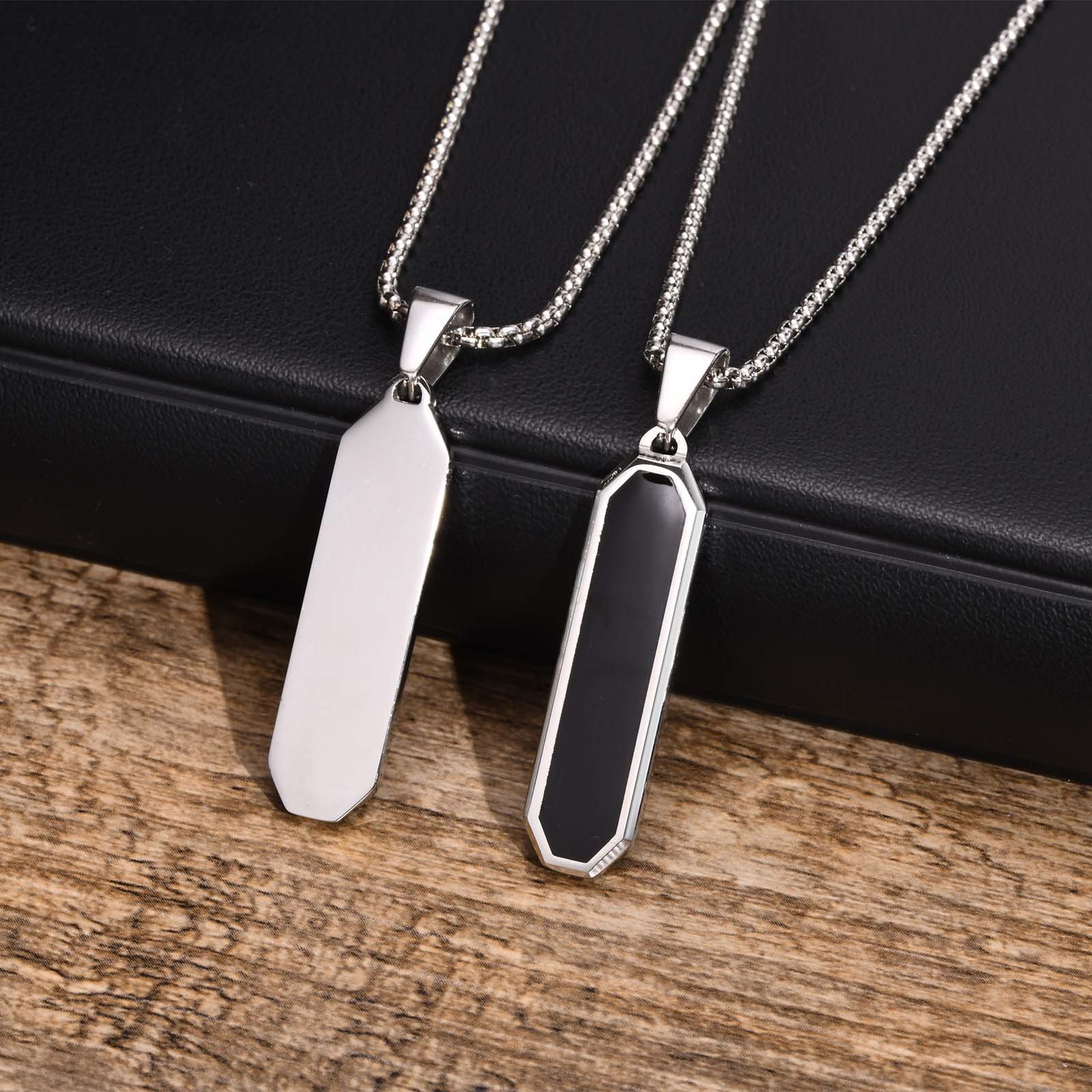 WM-P109 Silver Men, Women Necklace Pendant with Chain — image 4
