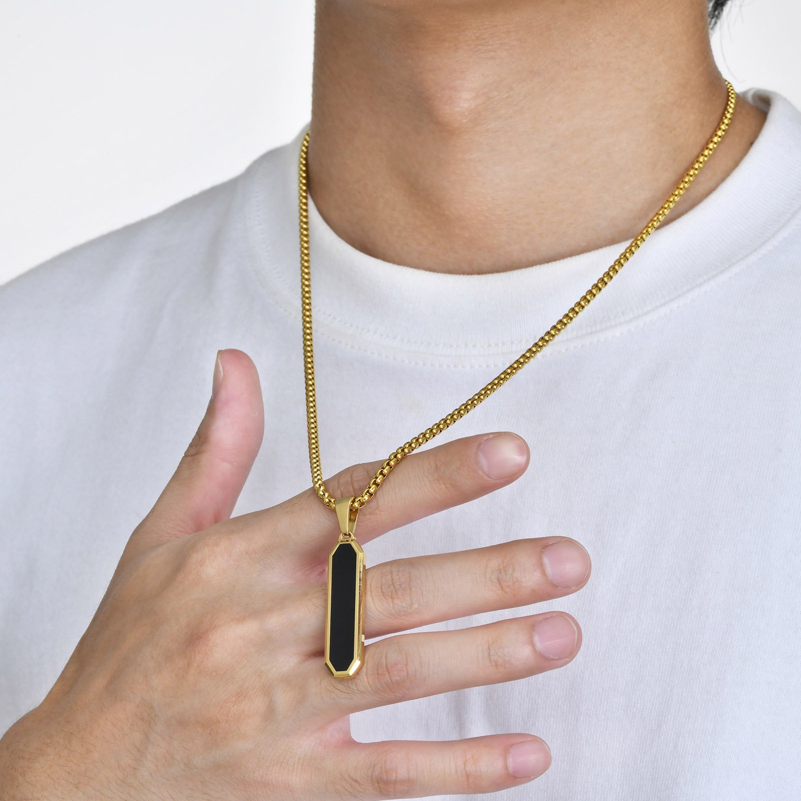 WM-P109 Silver Men, Women Necklace Pendant with Chain — image 6