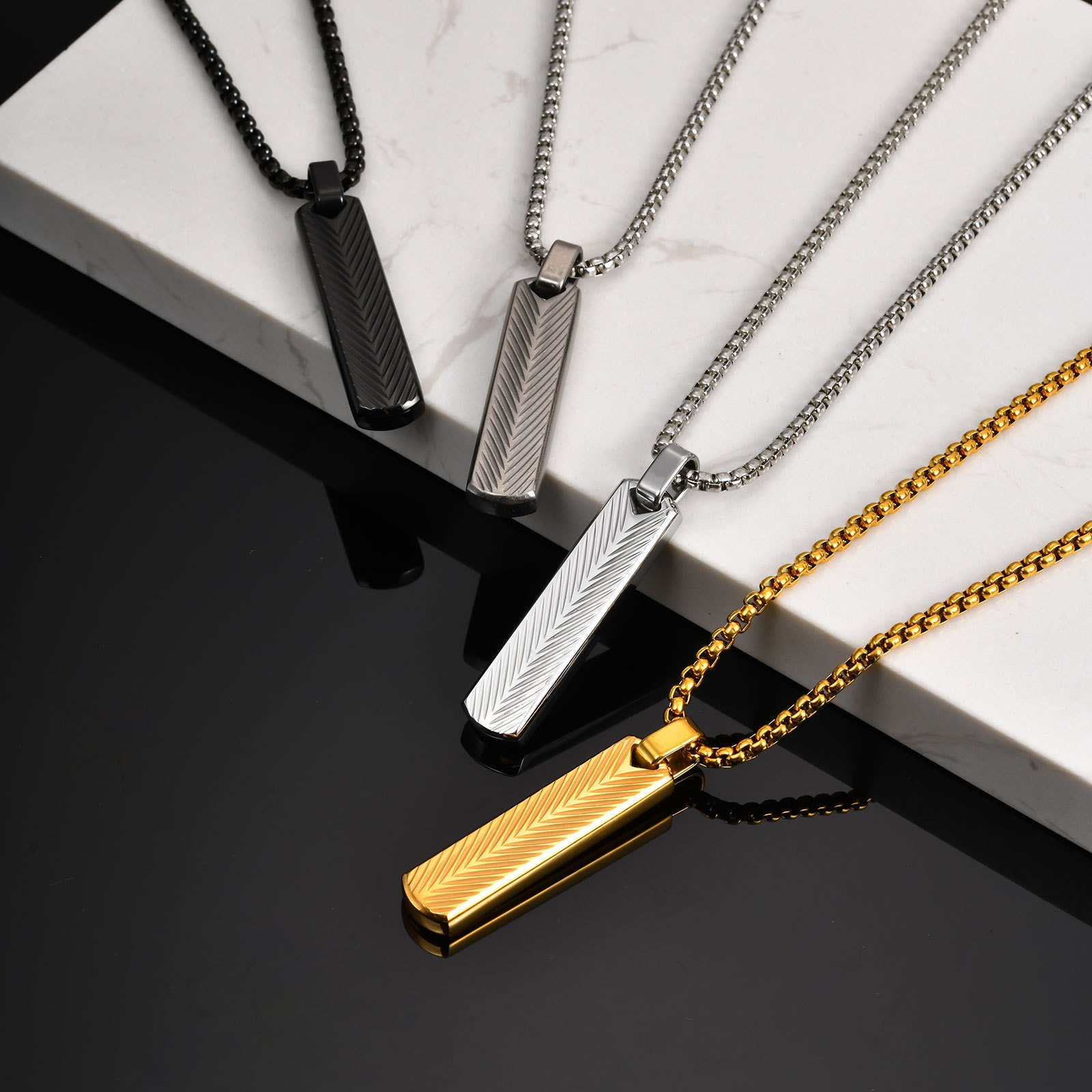 WM-P132 Slver Men, Women Necklace Pendant with Chain — image 4