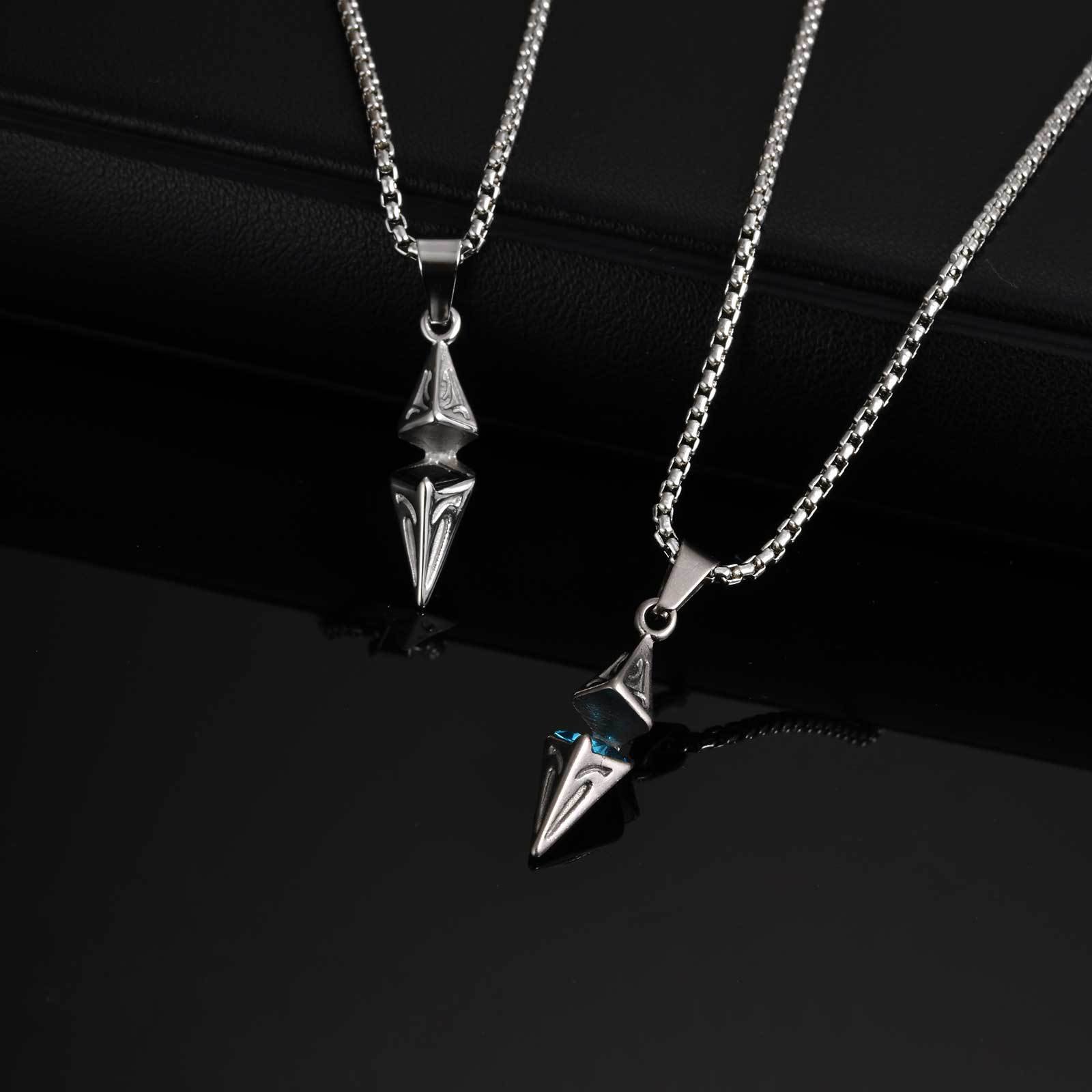 WM-P133 Silver Men, Women Necklace Pendant with Chain