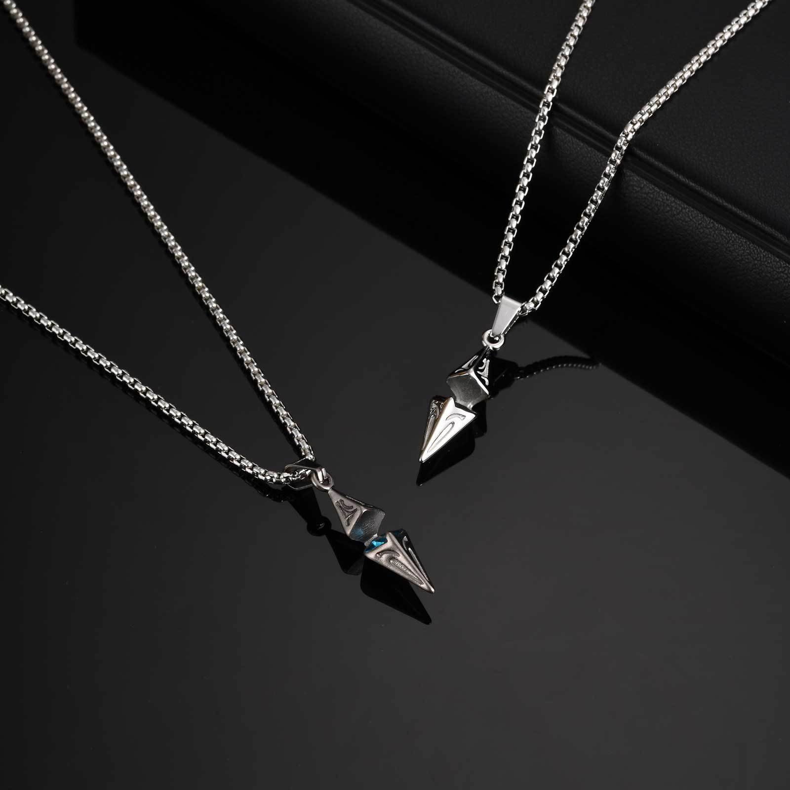 WM-P133 Silver Men, Women Necklace Pendant with Chain — image 3
