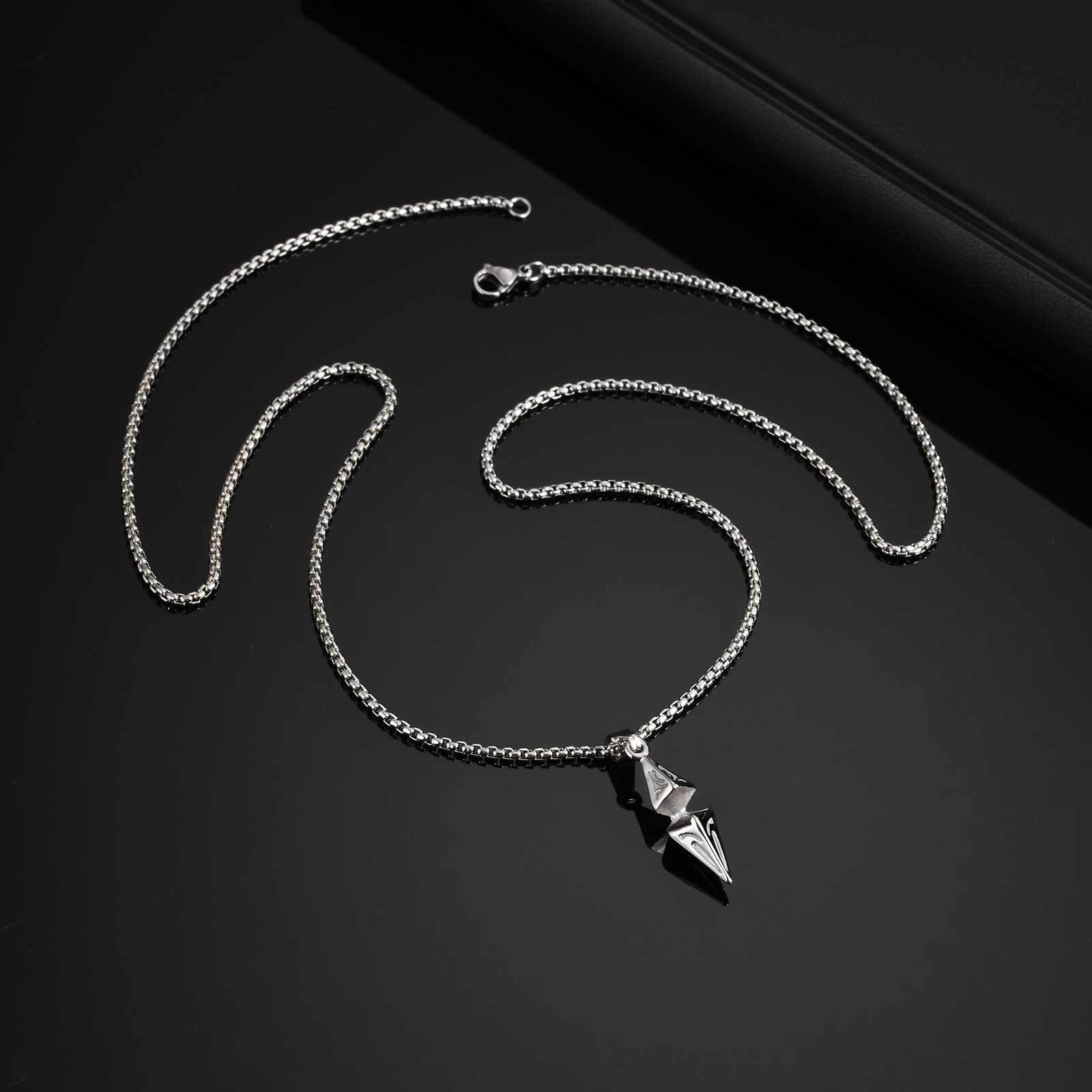 WM-P133 Silver Men, Women Necklace Pendant with Chain — image 8