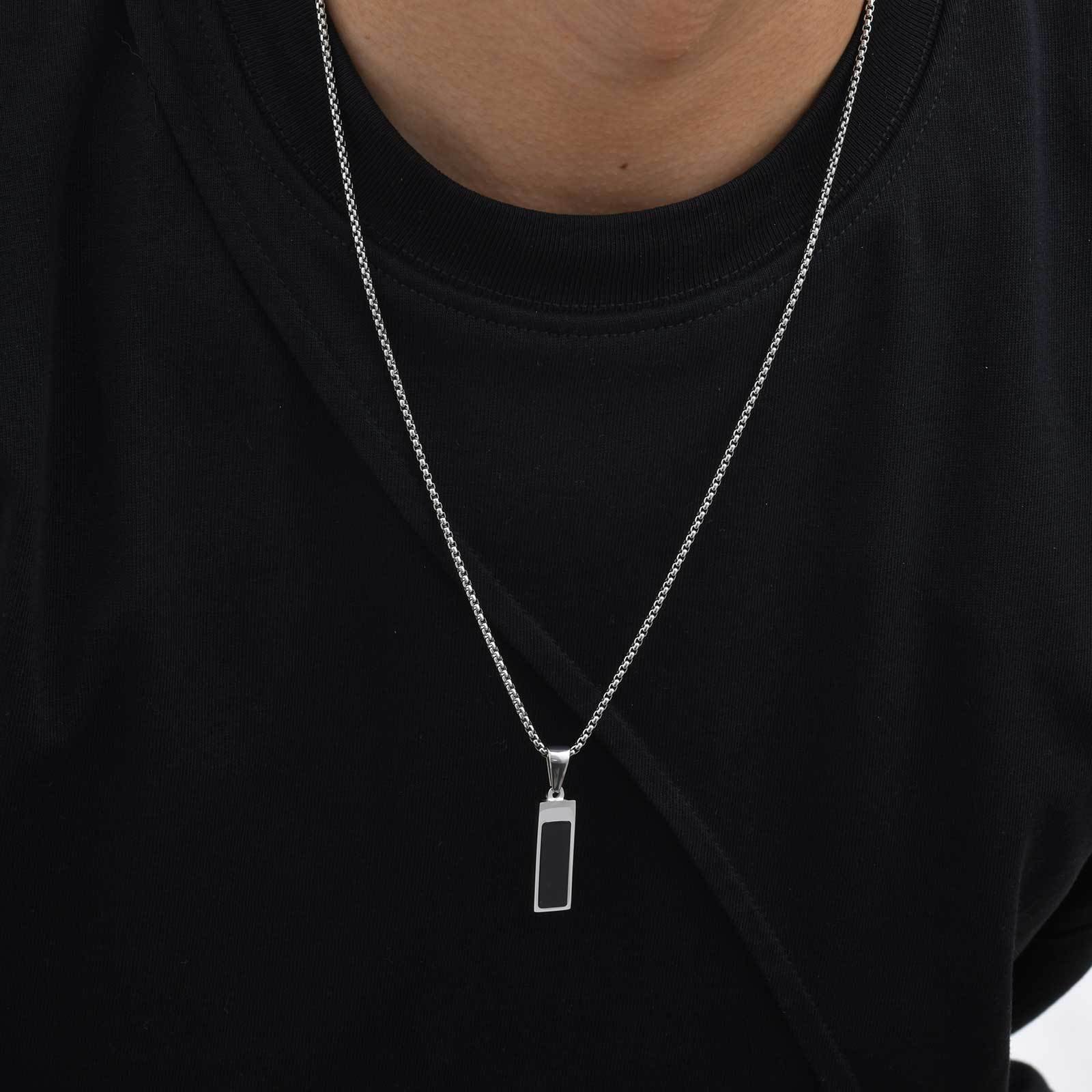 WM-P136 Silver Men, Women Necklace Pendant with Chain — image 6