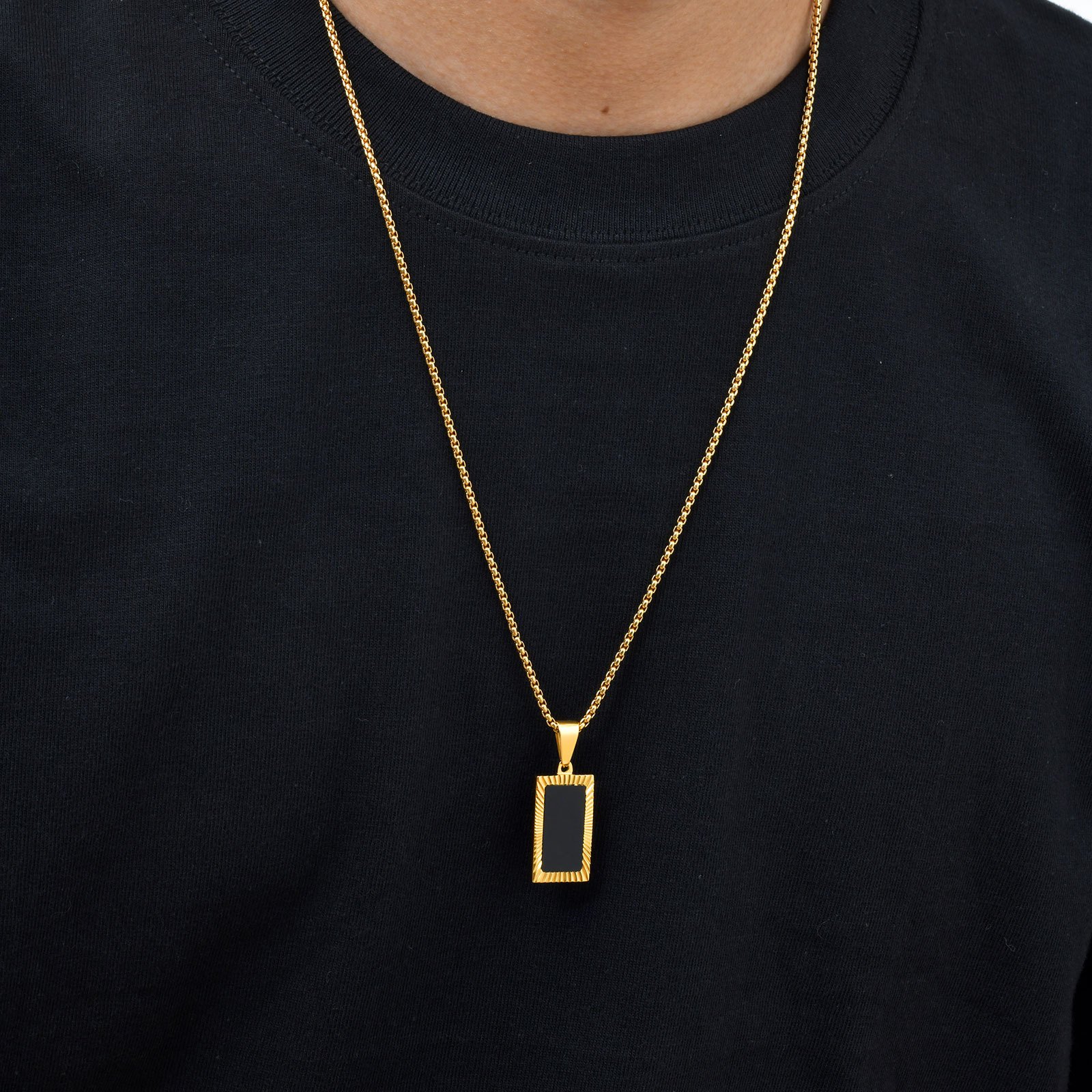 WM-P138 Silver Men, Women Necklace Pendant with Chain — image 8