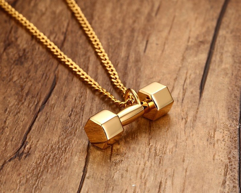 WM-P73 - Gold Men Pendant with Chain — image 5