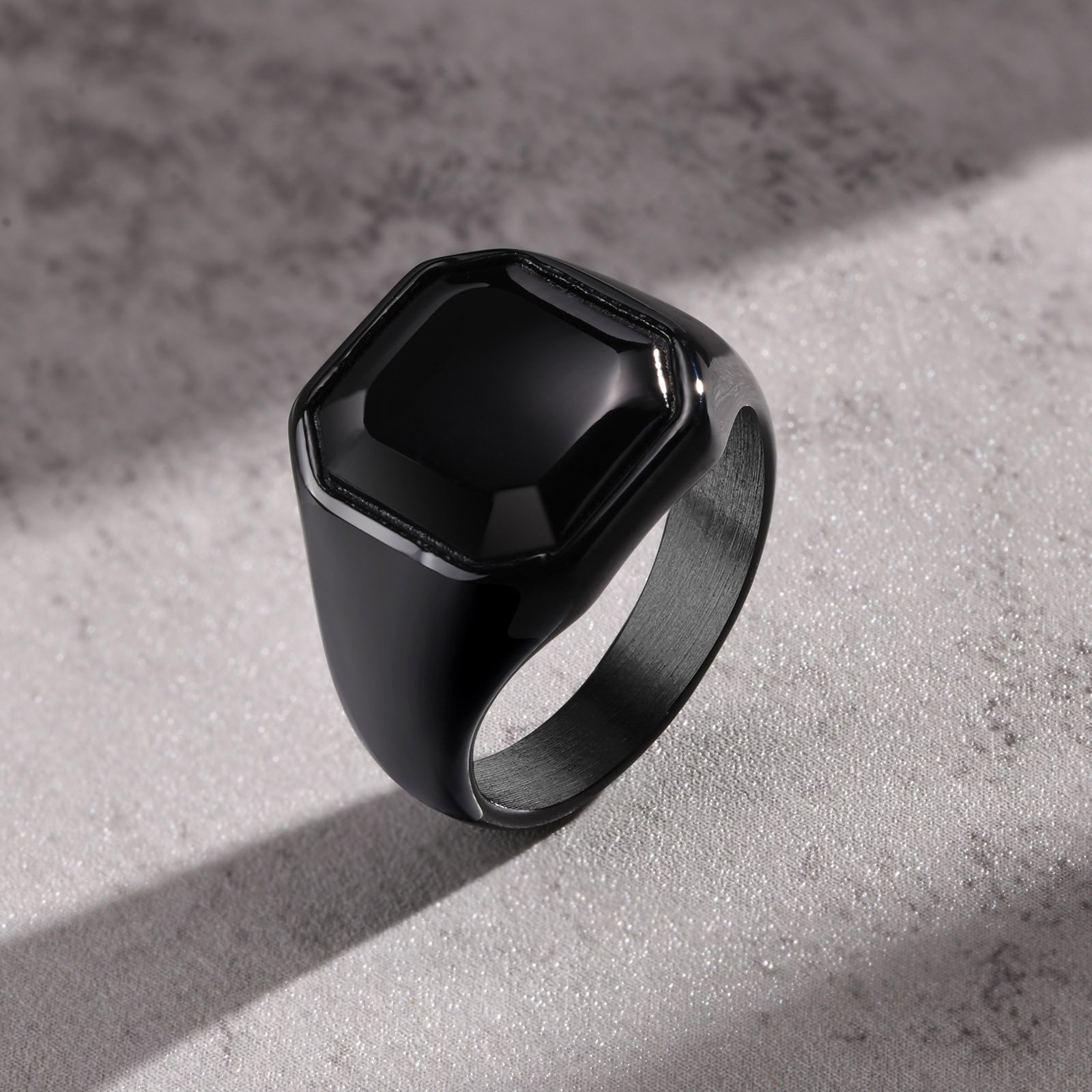 WM-R157 – Black Stainless Steel Ring