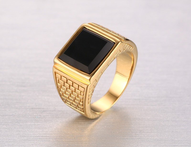 WM-R161 – Golden Stainless Steel Ring