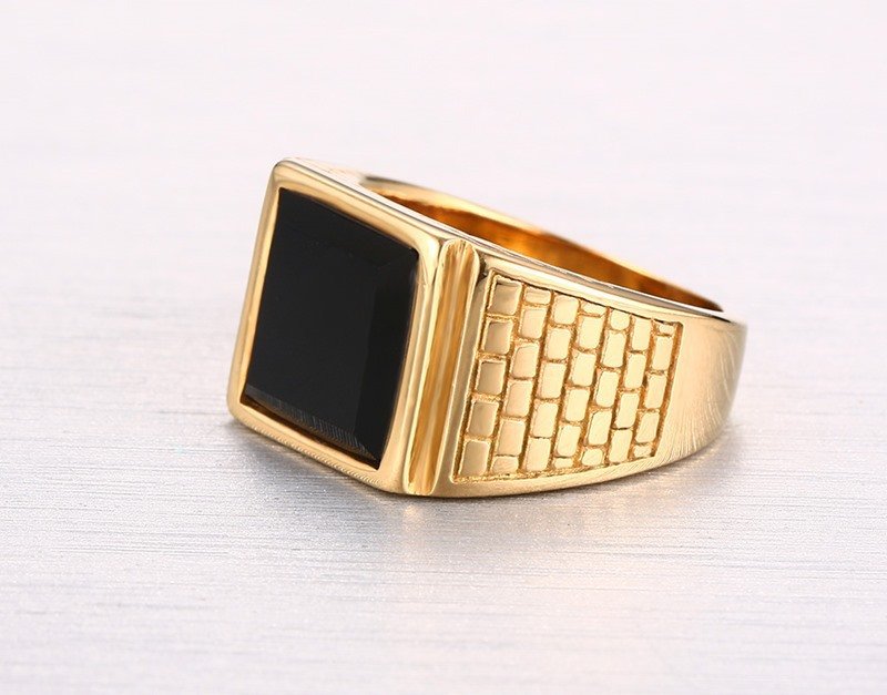 WM-R161 – Golden Stainless Steel Ring — image 3