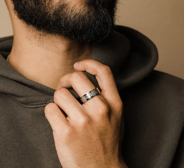 WM-R167 -Golden Stainless Steel Ring — image 7