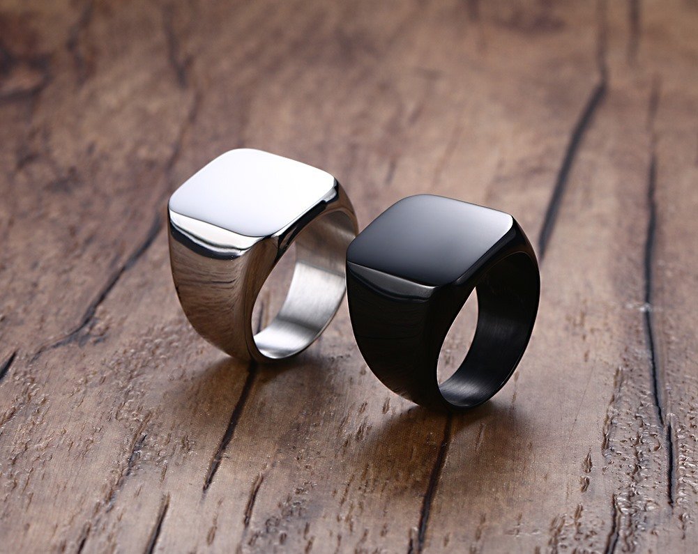 WMR-13 - Silver Stainless Steel Men Ring — image 5