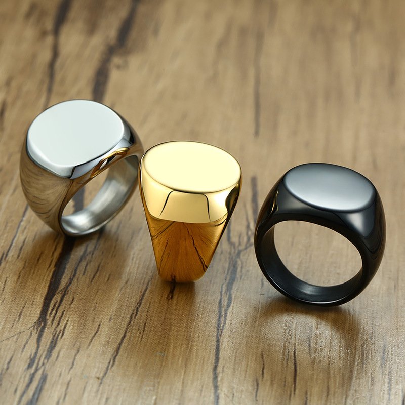 WMR-169 - Silver Stainless Steel Men Ring — image 3