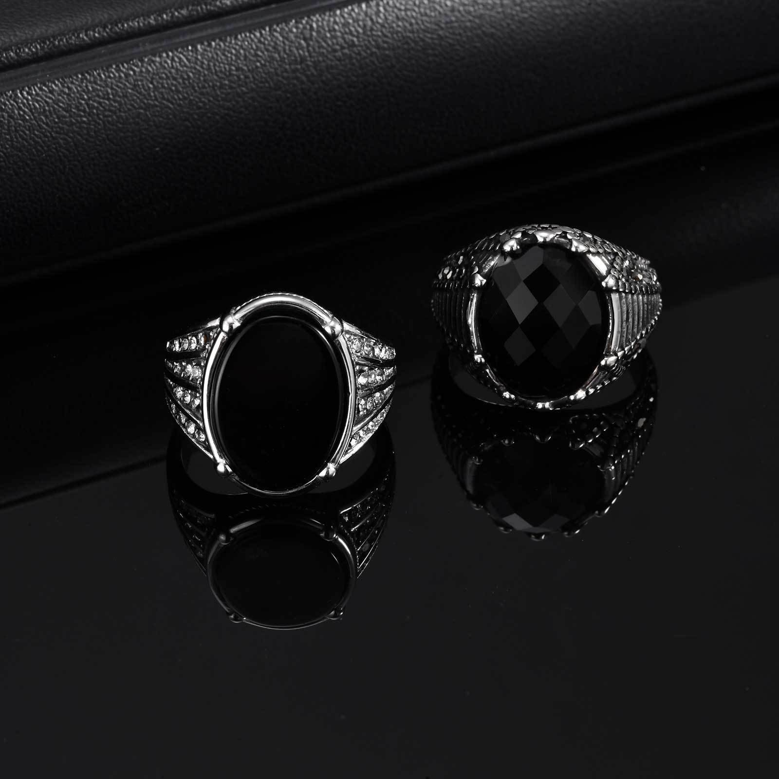 WMR-194 - Silver Stainless Steel Men Ring — image 3