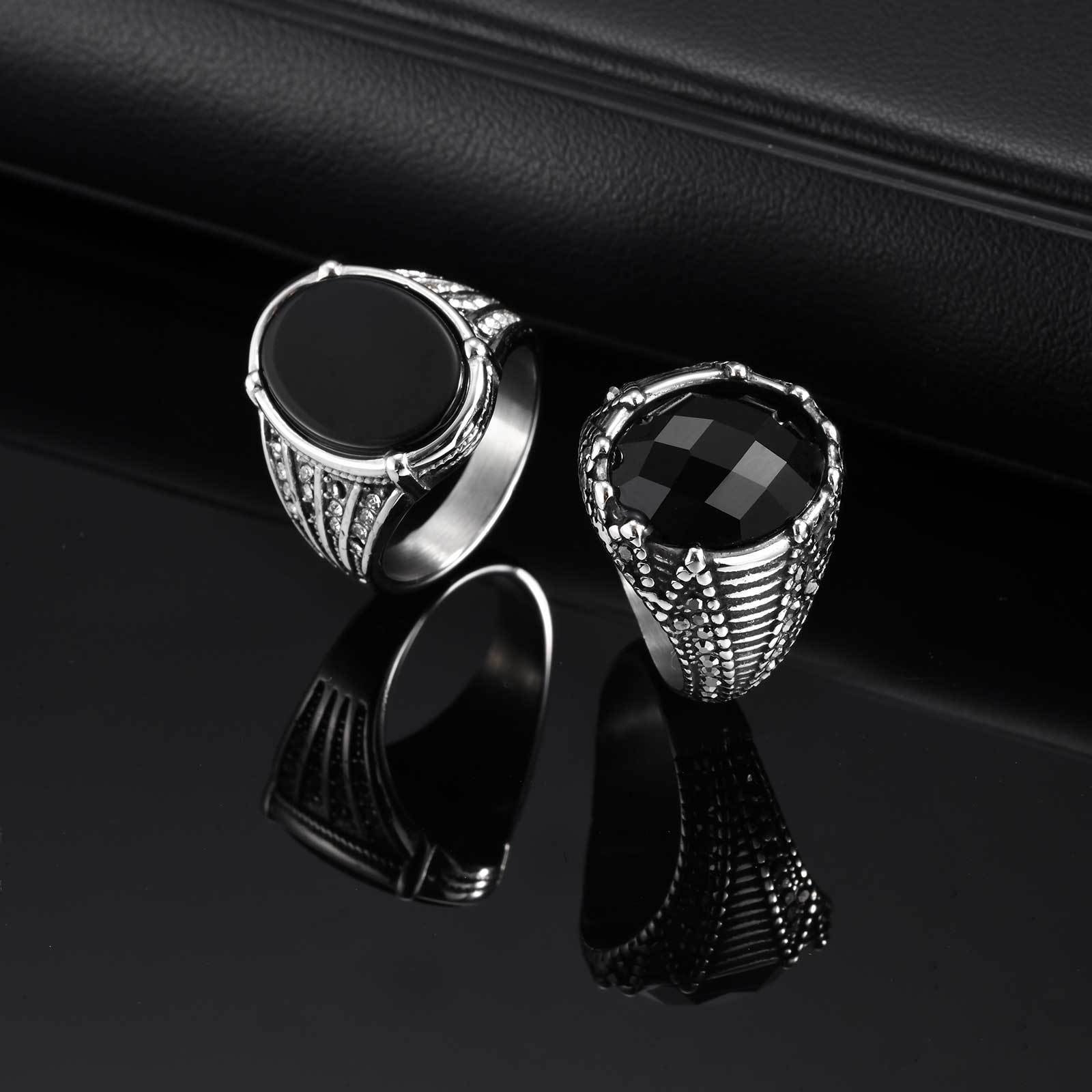 WMR-194 - Silver Stainless Steel Men Ring — image 4