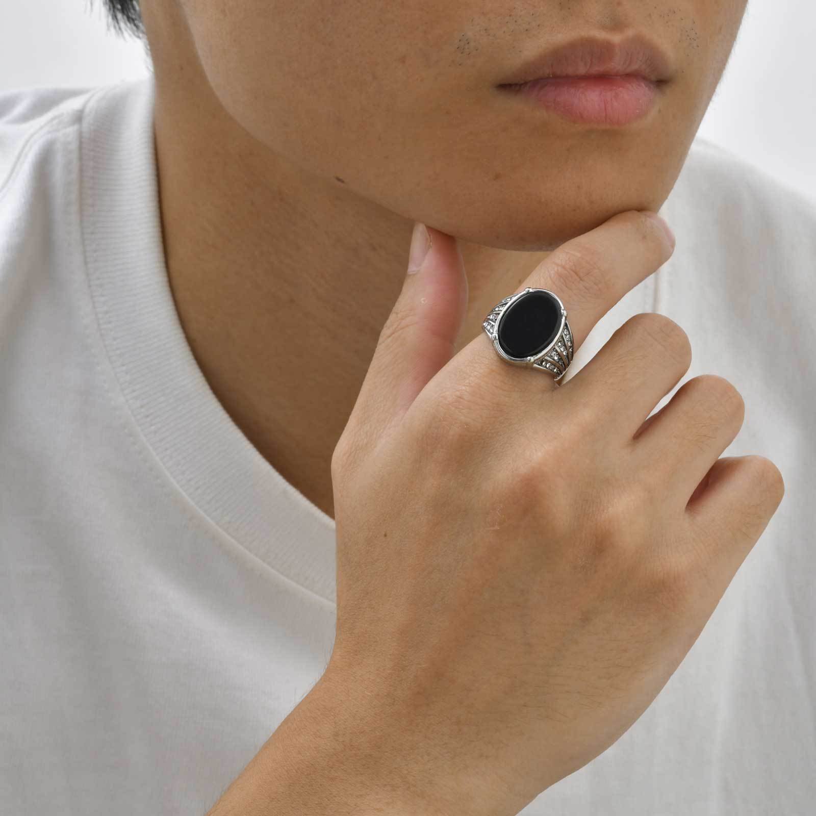 WMR-194 - Silver Stainless Steel Men Ring — image 6