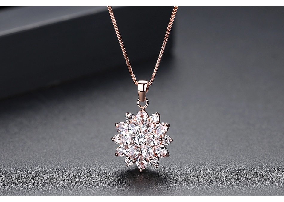 WP135 - Rose Gold Women Necklace Pendant
