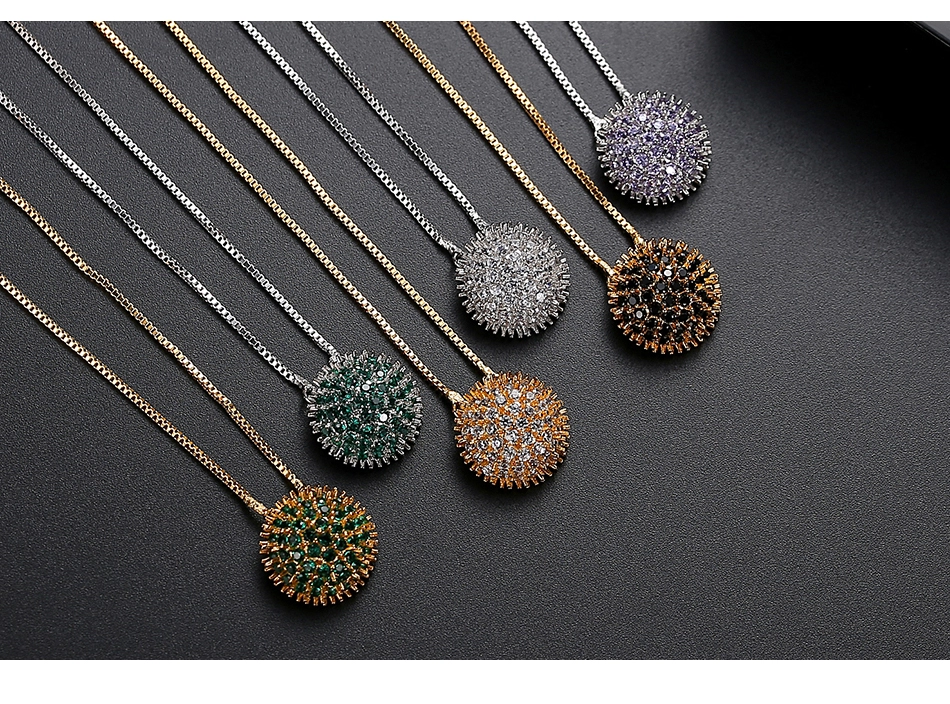 WP470- Silver Green Women Necklace Pendant