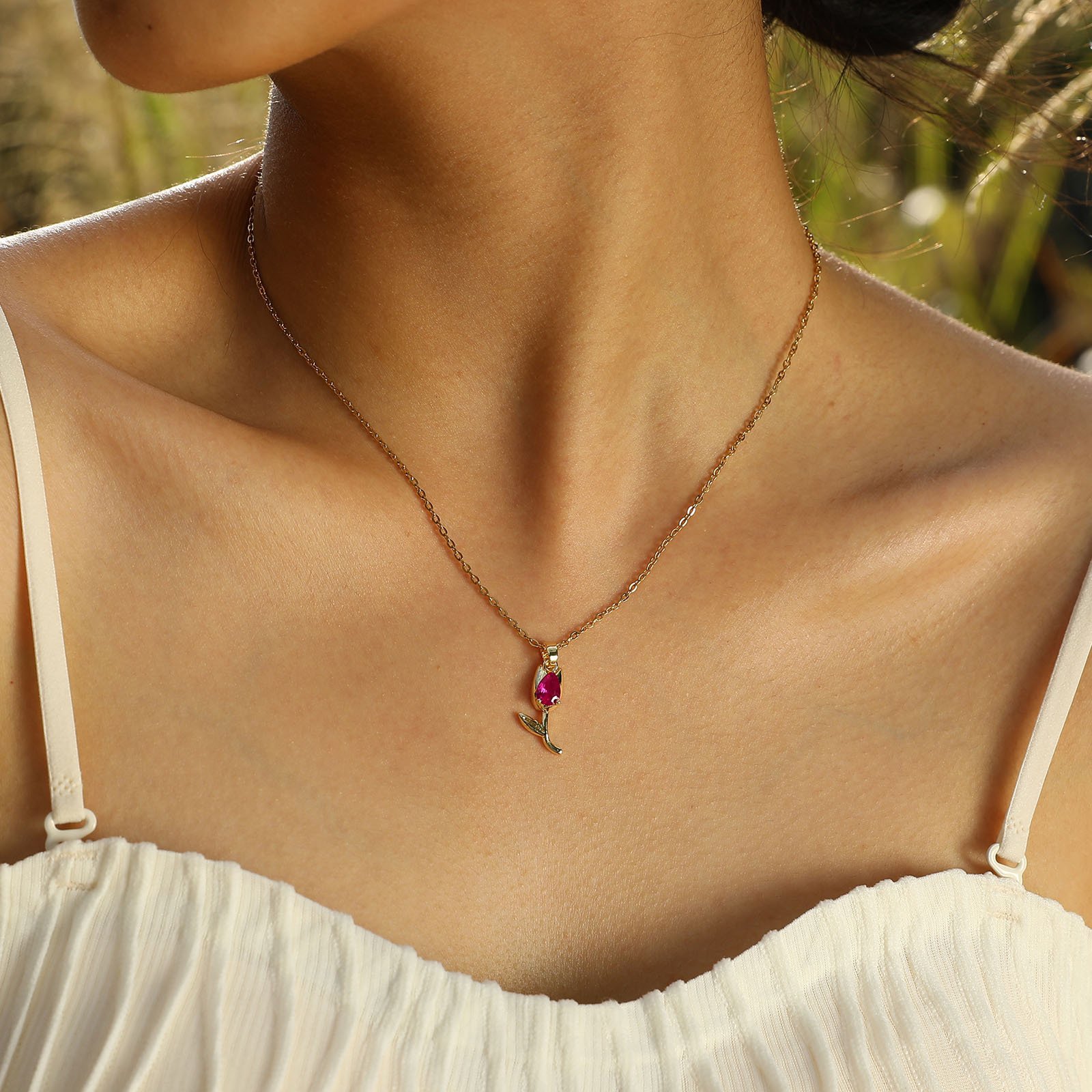 WP489 - White Necklace Pendant for Women — image 3