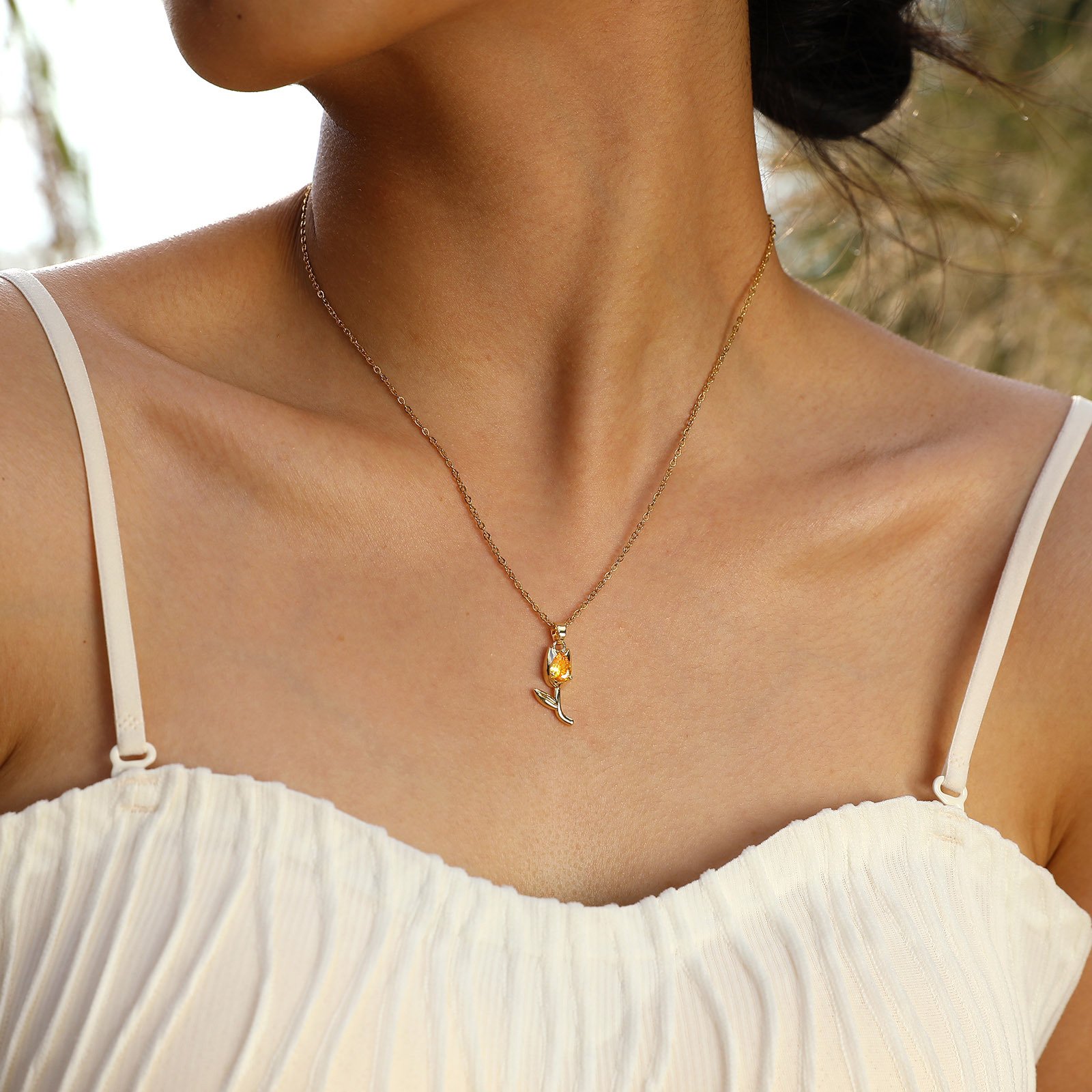 WP489 - White Necklace Pendant for Women — image 9