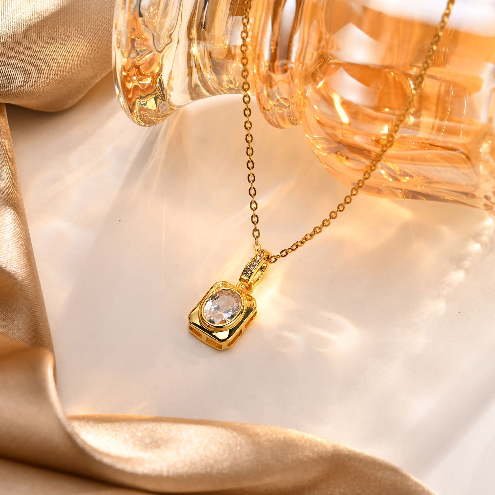 WP490 - Gold White Necklace Pendant for Women — image 3
